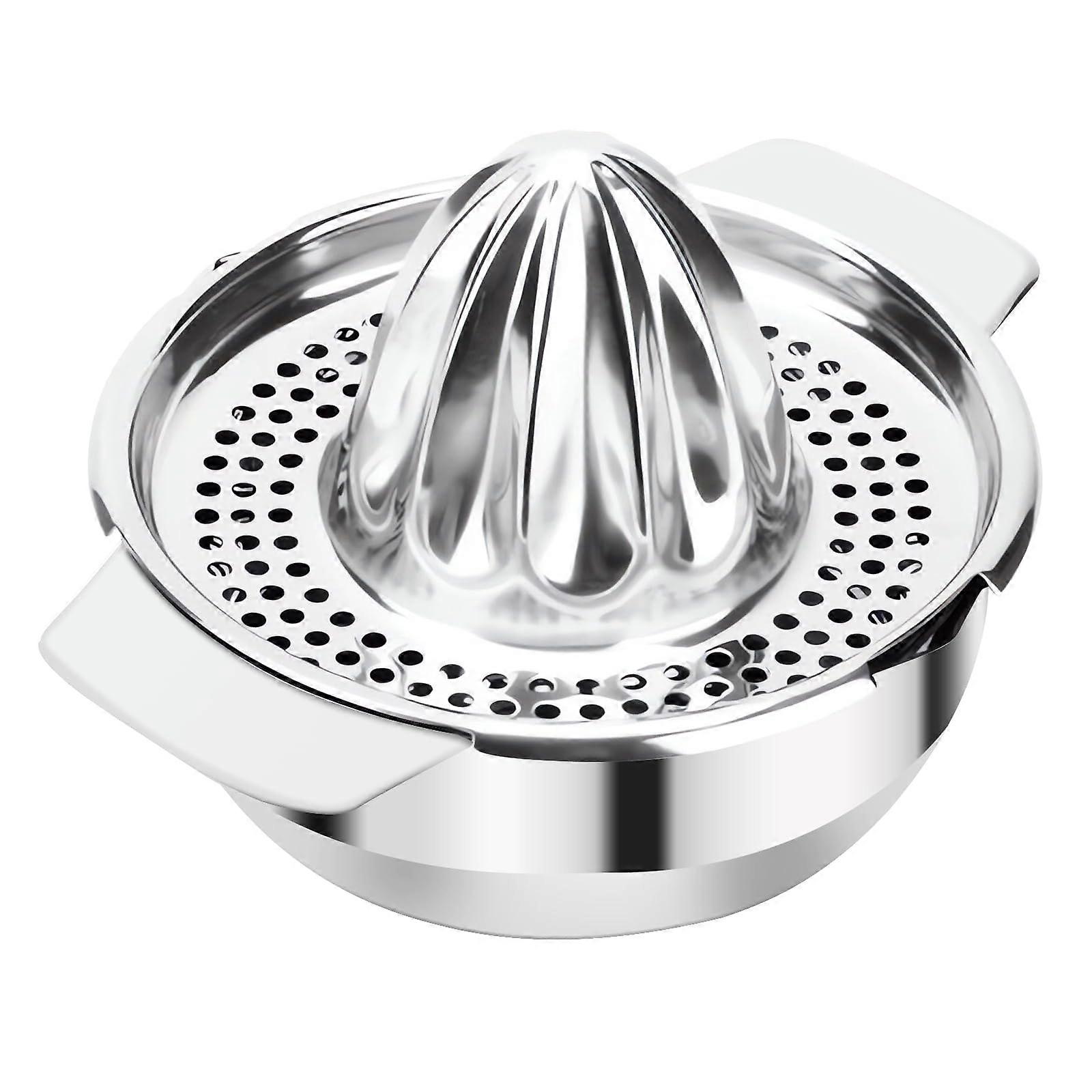 Citrus Juicer Stainless Steel Manual Orange Squeezer with Container 400 ml for Lemons, Orange, Grapefruit and Citrus Fruits