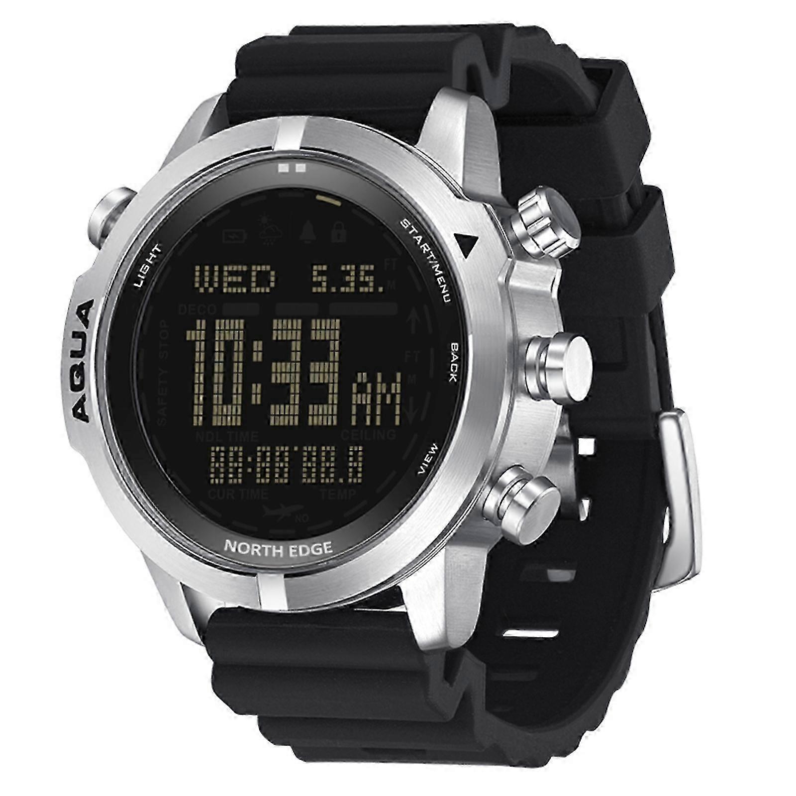 North Edge Aqua 100m Waterproof Scuba Diver Smart Watch, Support Luminous Display & Compass Mode