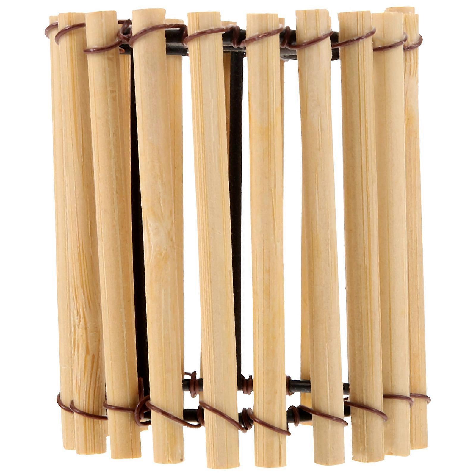 Bamboo Lamp Shade Chinese Style Drum Design for Home Decor, Handmade Wear Resistant Light Cover with Unique Height and Creative Atmosphere Lighting