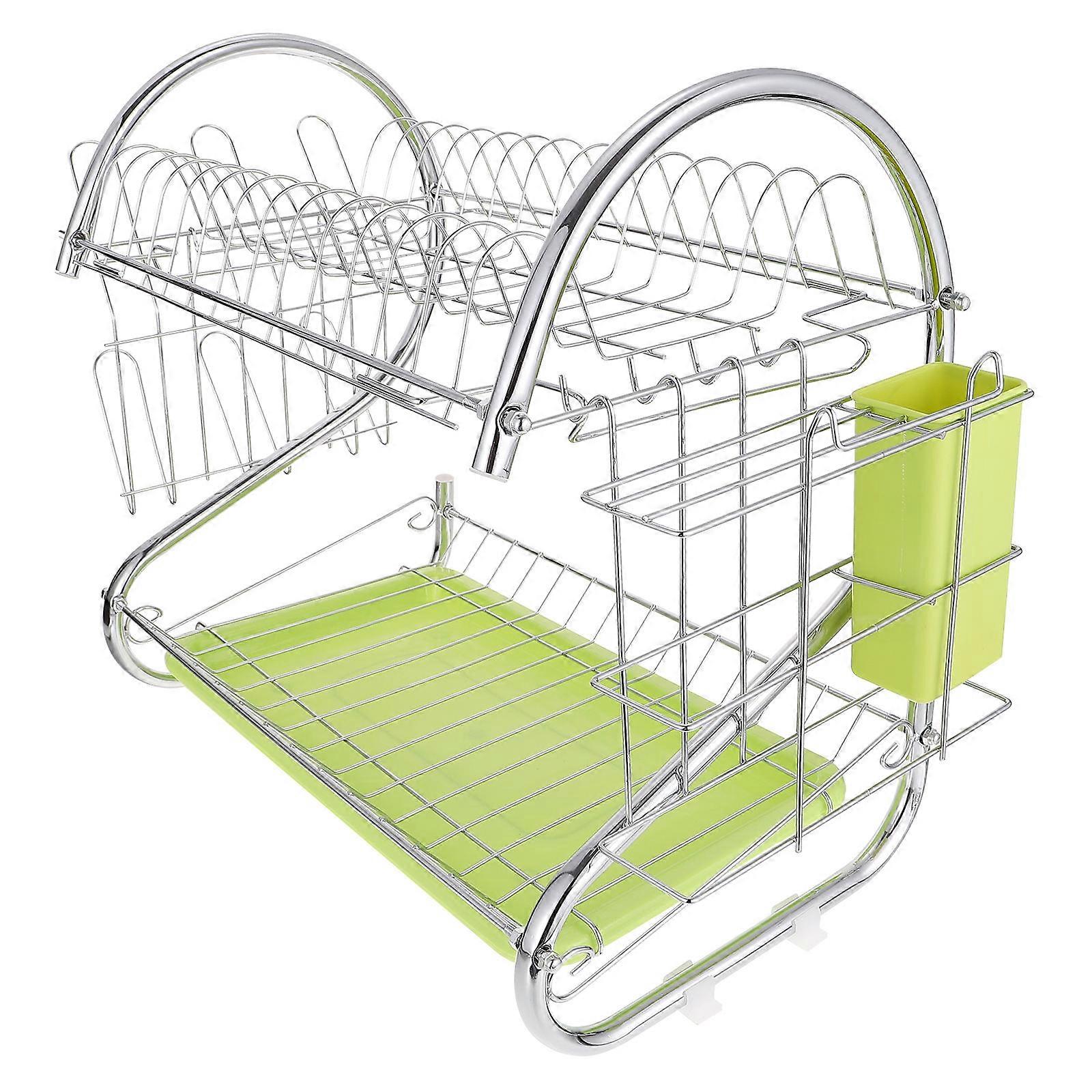 Kitchen Dish Drainer Rack Drainer Iron Small Dish Drying Rack 1Set