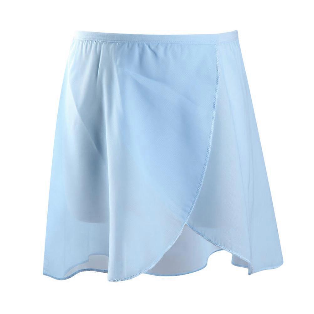 Ballet Training Skirt Children Performance Party Sky Blue Chiffon Simple Design 1Pack