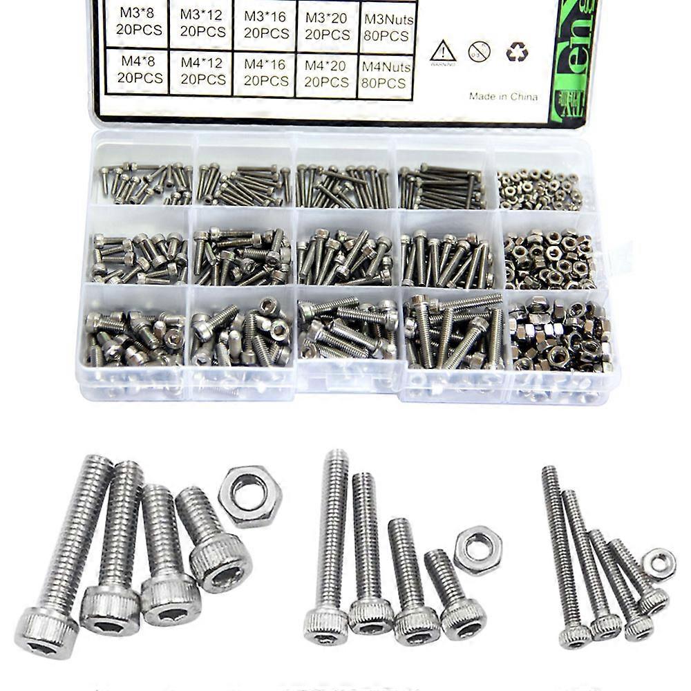 Screw Assortment Kit Metric Sizes Diy Projects Hardware Kit 480Pcs
