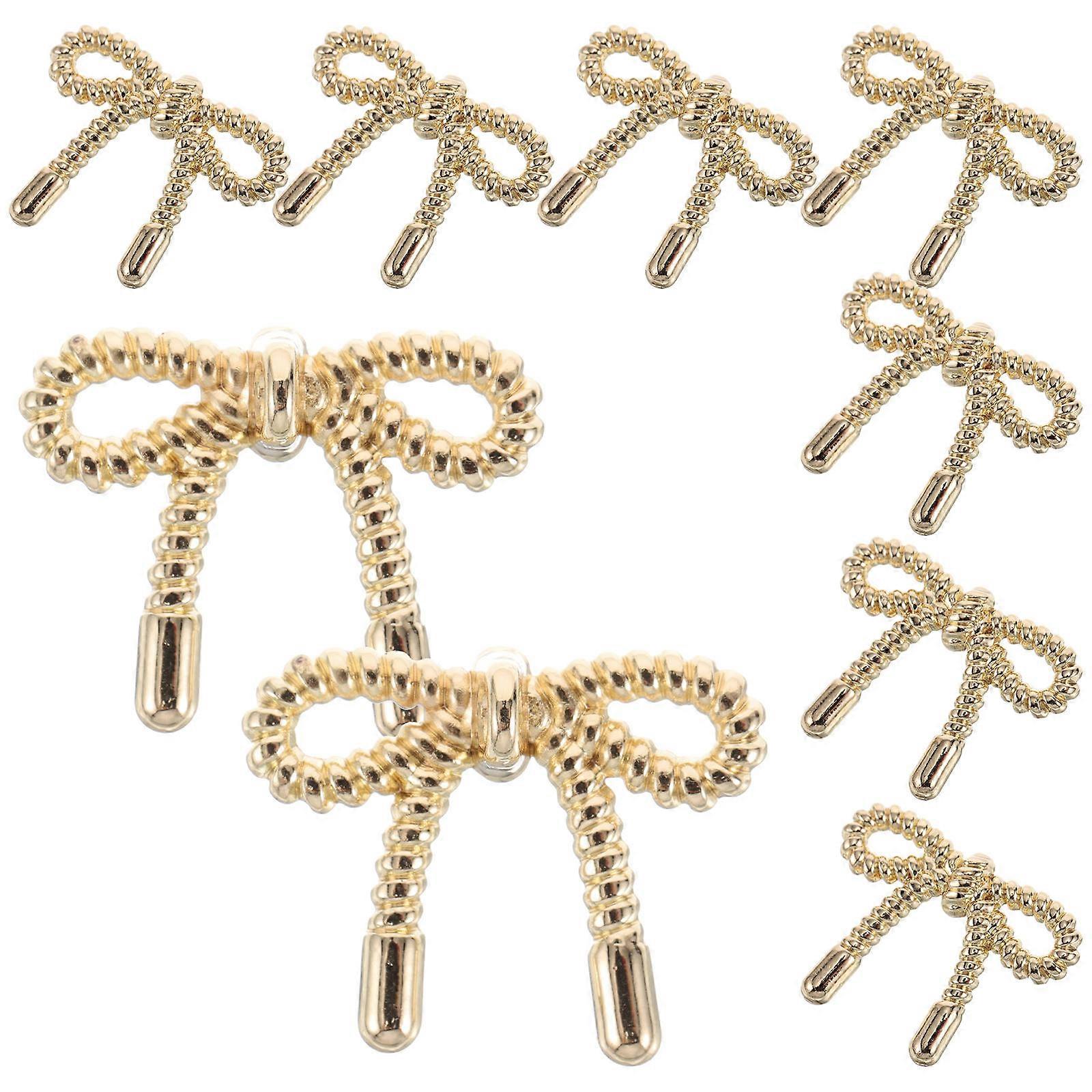 a refined and professional product description based on your input:

 

**10 pcs Bowknot Shirt Buttons for Women – Durable Metal Fasteners with