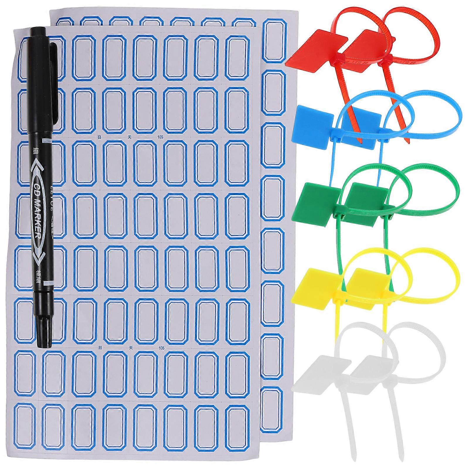 Cable Labels and Flexible Cable Tie Wraps for Electrical Management and Organization at Home or Office