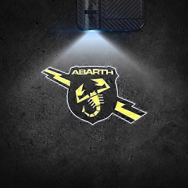 لشعار فيات أبارث العقرب 500 600 695 500C مصباح باب السيارة مصباح ترحيبي بالليزر اللاسلكي