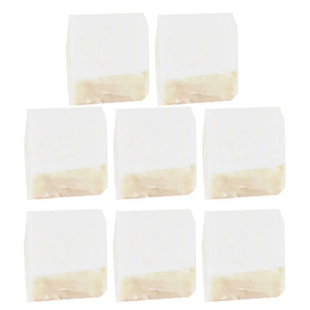 8pcs Simulated Tofu Cube Models Artificial Tofu Photo Prop Fake Food Models