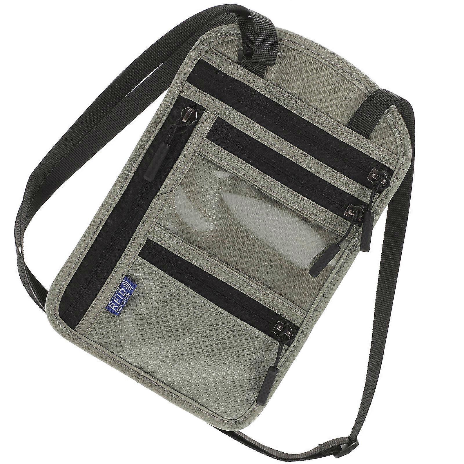 Travel Wallet With Neck Strap For Flight Attendants 9.24x5.89x0.79in 1Pcs