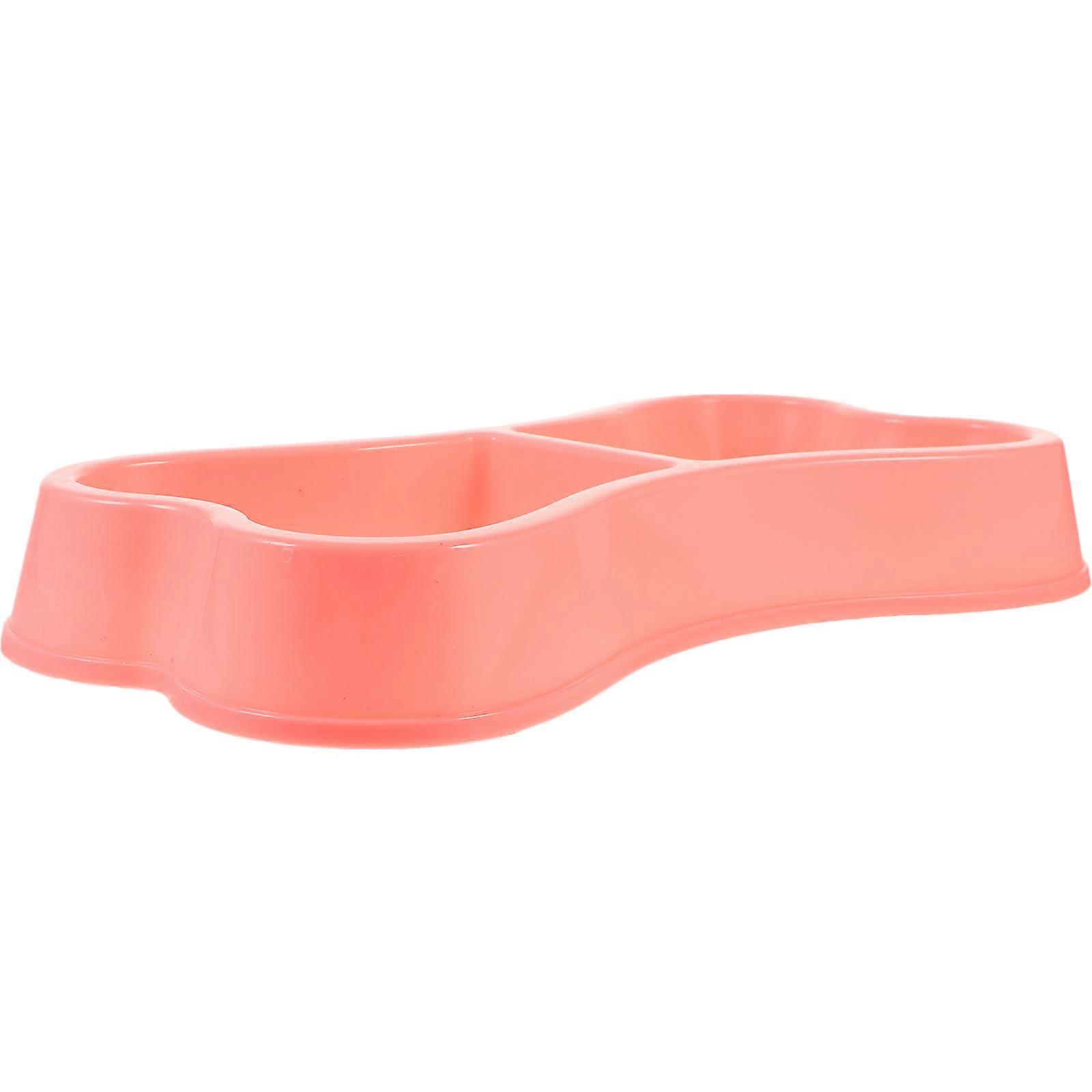 Red Plastic Dog Feeding Bowl for Pets with Smooth Surface Easy to Clean and NonSlip Design 0.5L