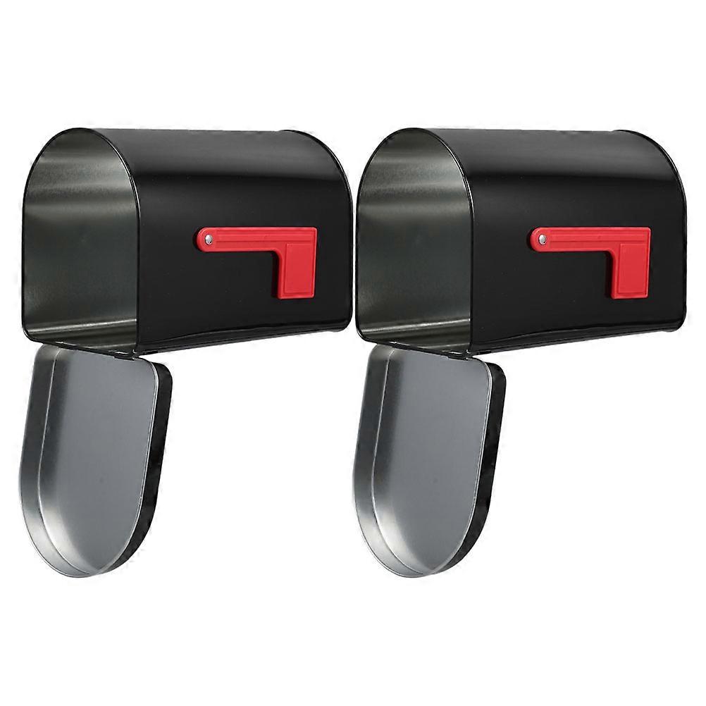 Tinplate Cookie Jar Mailbox Shape Empty Container Home Decorative Piece 15.60X11.20X9.40CM 2Set