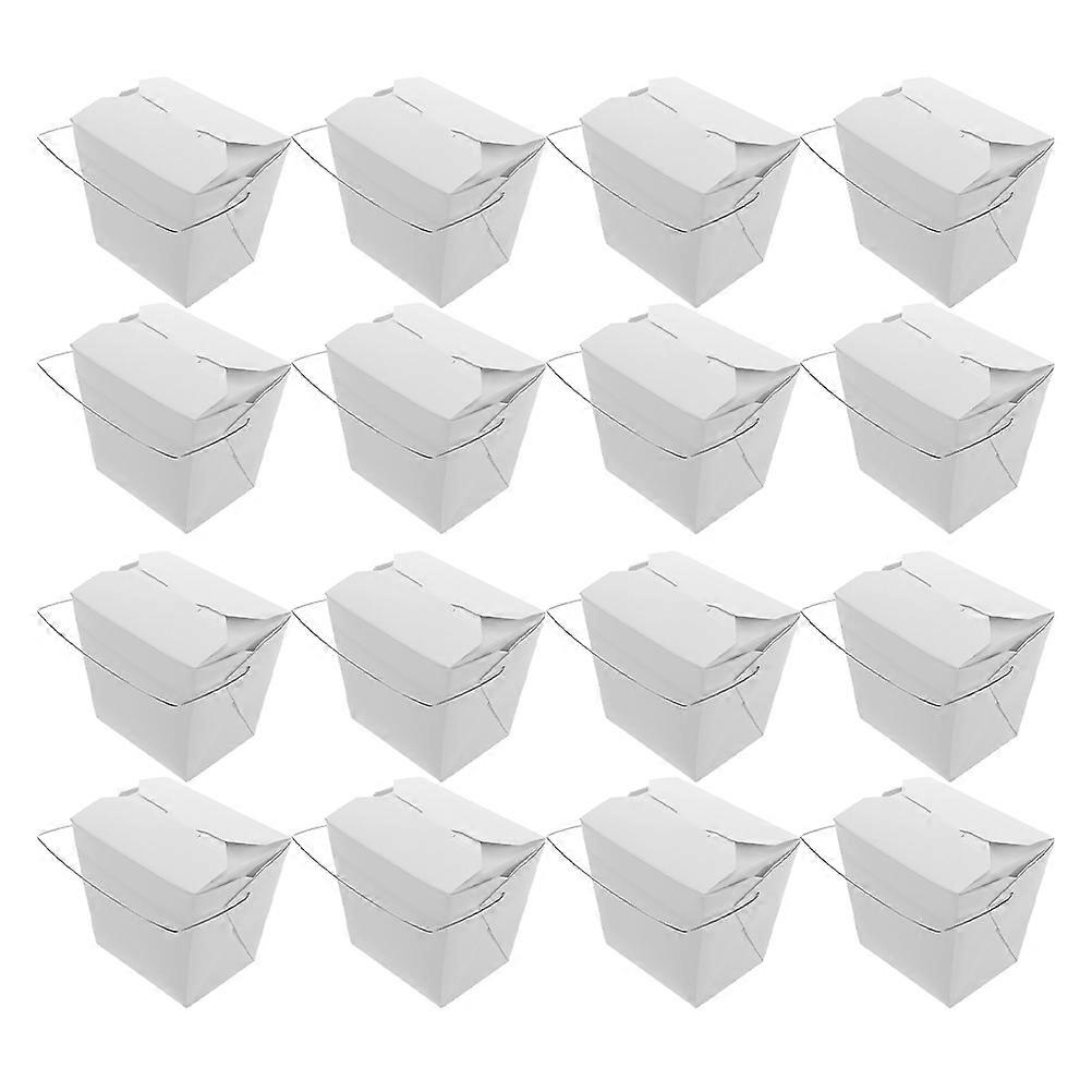 Food Takeaway Containers Chinese Takeout Boxes Rectangular Convenient to Carry 4.1X4.1X3.5in 50Pcs