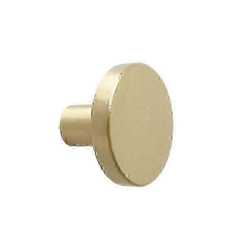 6 Round Cabinet Knobs, Gold Brass Drawer Knobs, Door Hardware Knobs with Screws for Cupboard and Cabinet