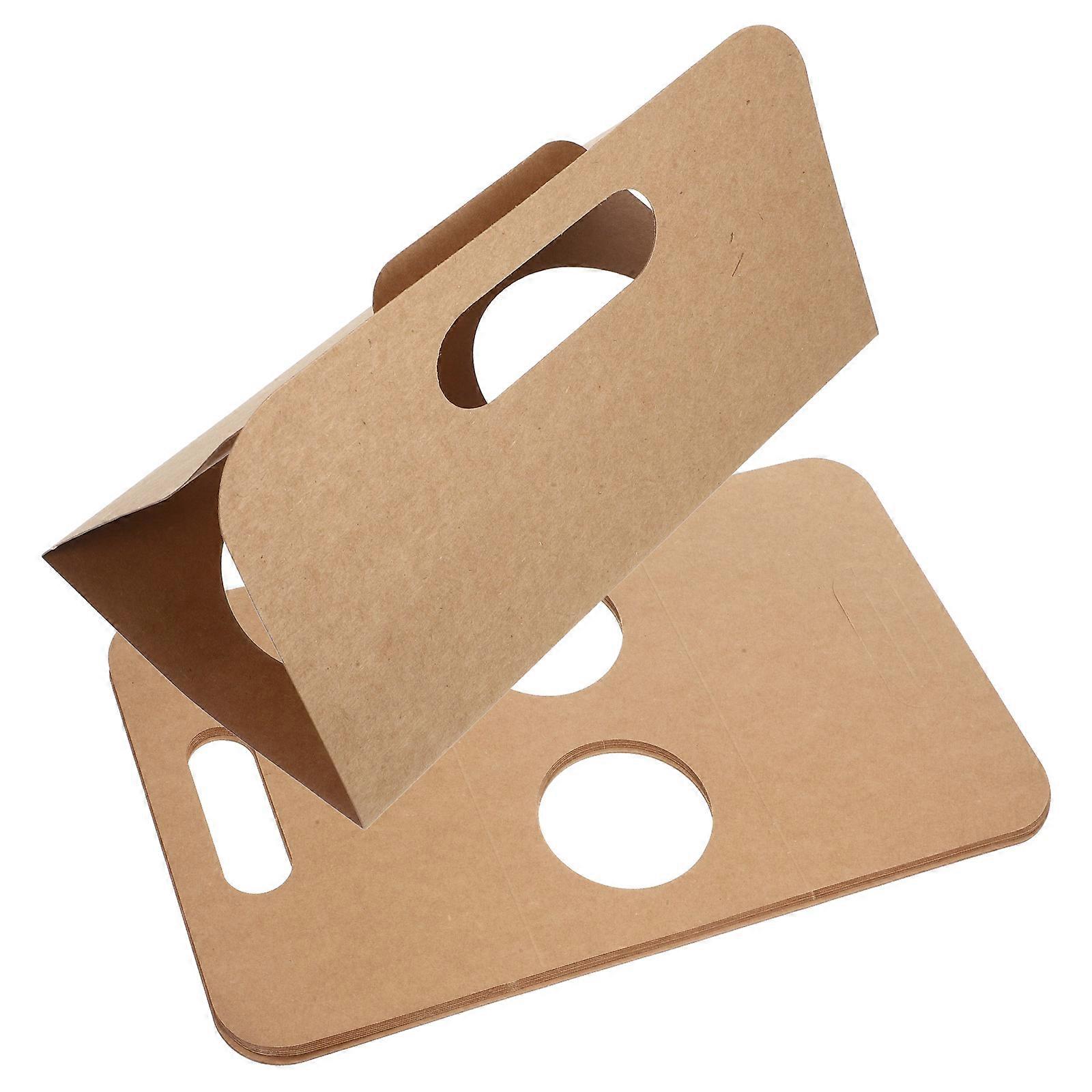Drink Carrier With Handle For Milk Tea Takeaway Container 10Pcs