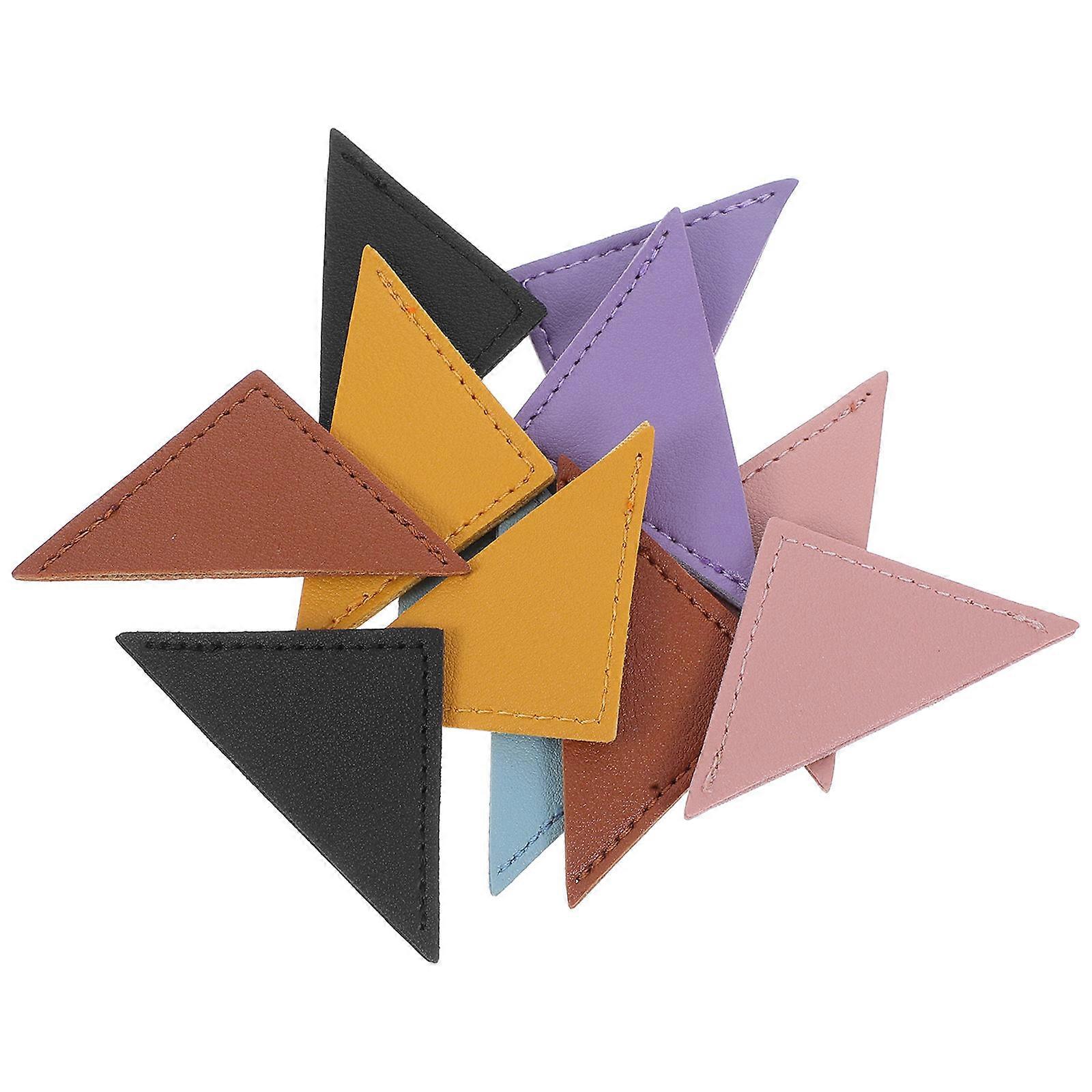 Leather Corner Bookmarks Triangle Bookmarks Elegant Design For Women Reading Enthusiasts 12Pcs