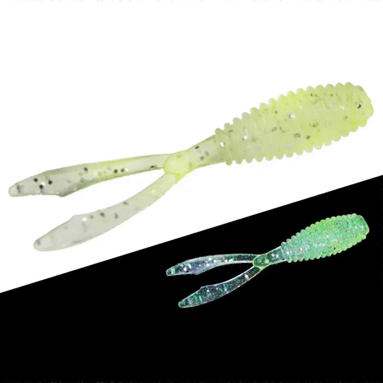 10 Pieces/Set Soft Rockfish 35mm 0.4g Swimbait Split Tail Silicone Artificial Wobbler Jigging Jerkbait Shad Worm Lure (Size: 10pcs06)