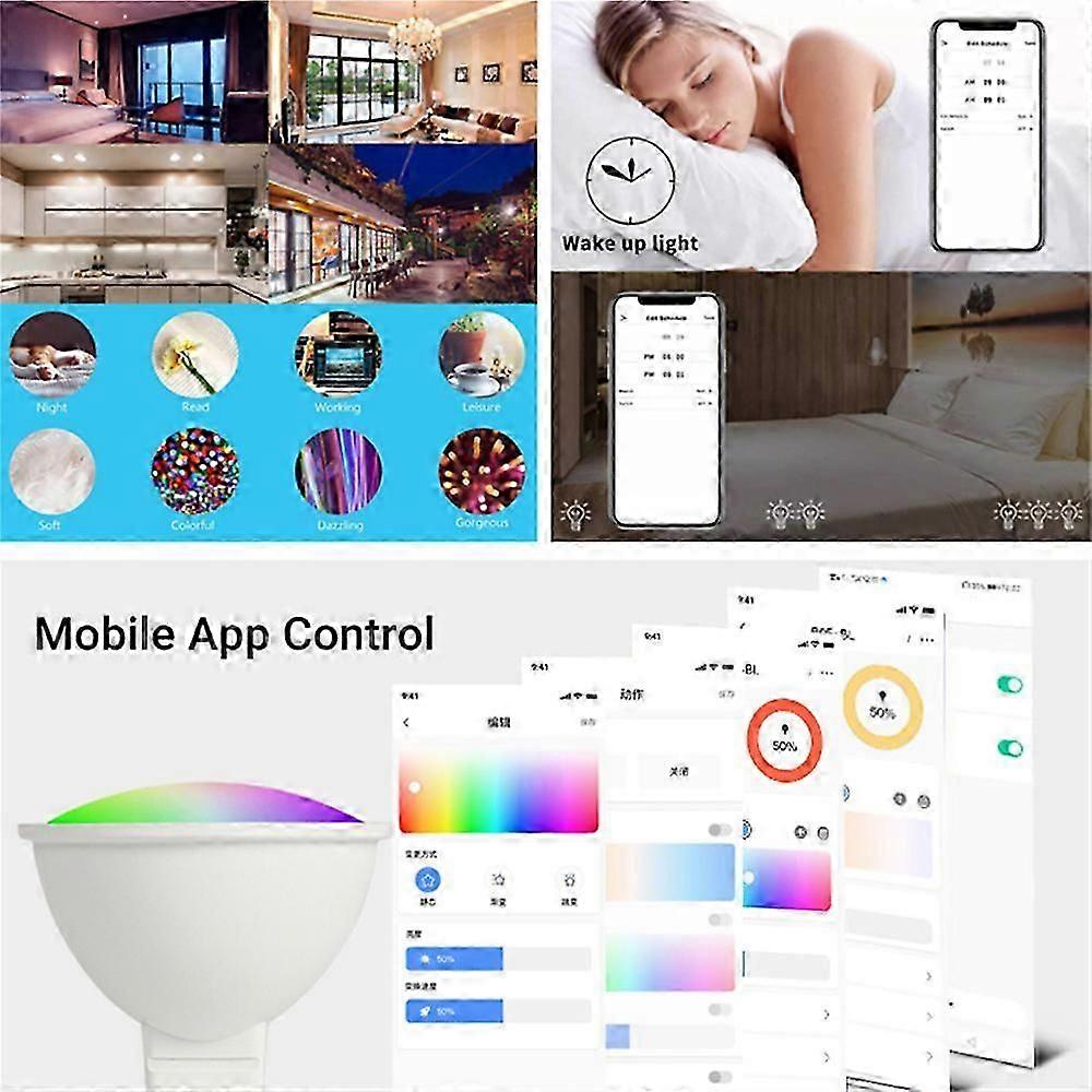 Inteligentna żarówka LED Inteligentne światło Ściemnialna lampa Bluetooth RGB Kontrola aplikacji do dekoracji pokoju w sypialni Oświetlenie imprezowe
