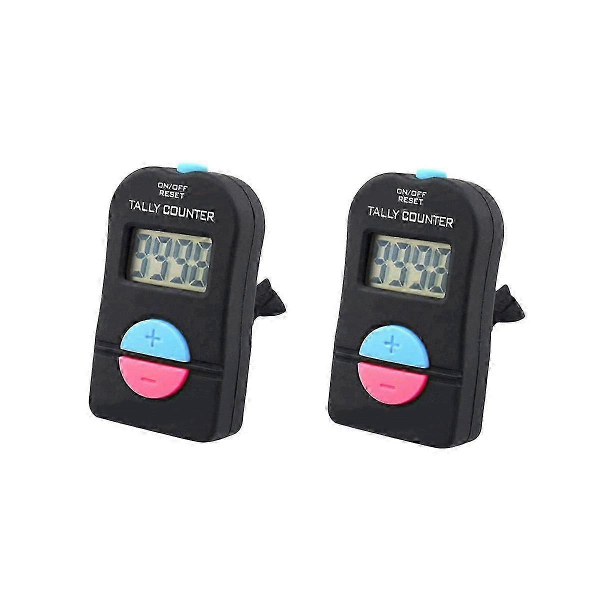 Digital Hand Tally Counter 2 Pack Handheld Electronic Clicker with Add/Subtract Function