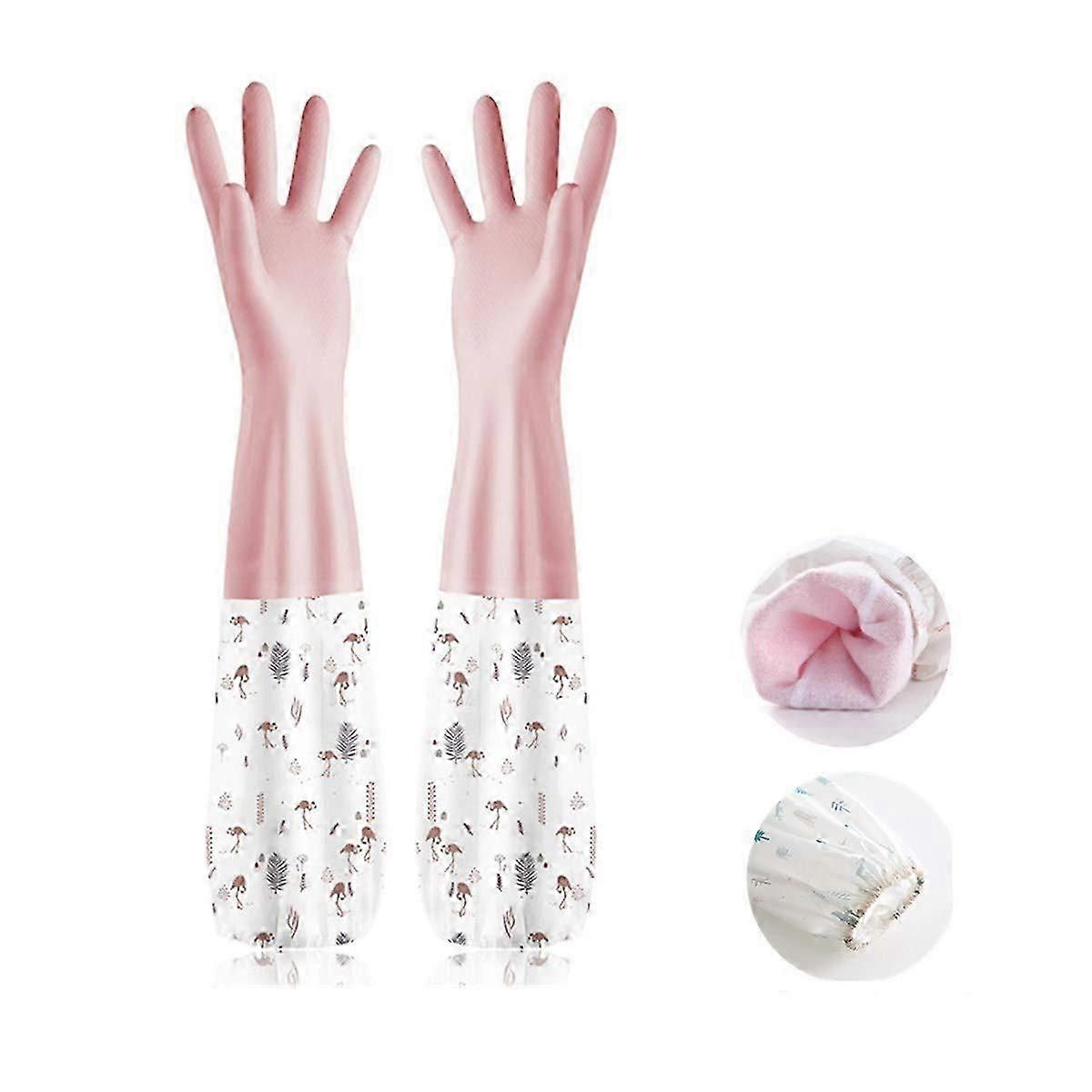 Versatile Long Sleeve Rubber Gloves for All Cleaning