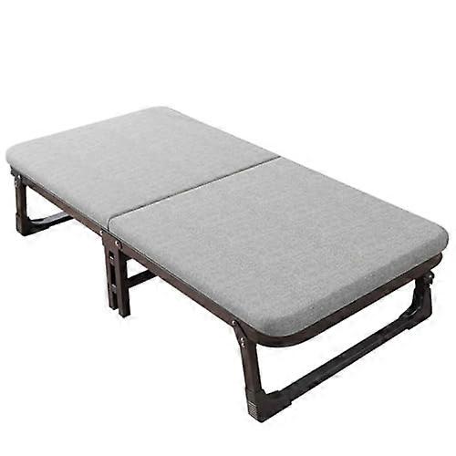 Folding Bed, Portable Folding Bed for Adults, Rolled Bed with Mattress, 150 kg, Universal Wheels, 185*60*38CM