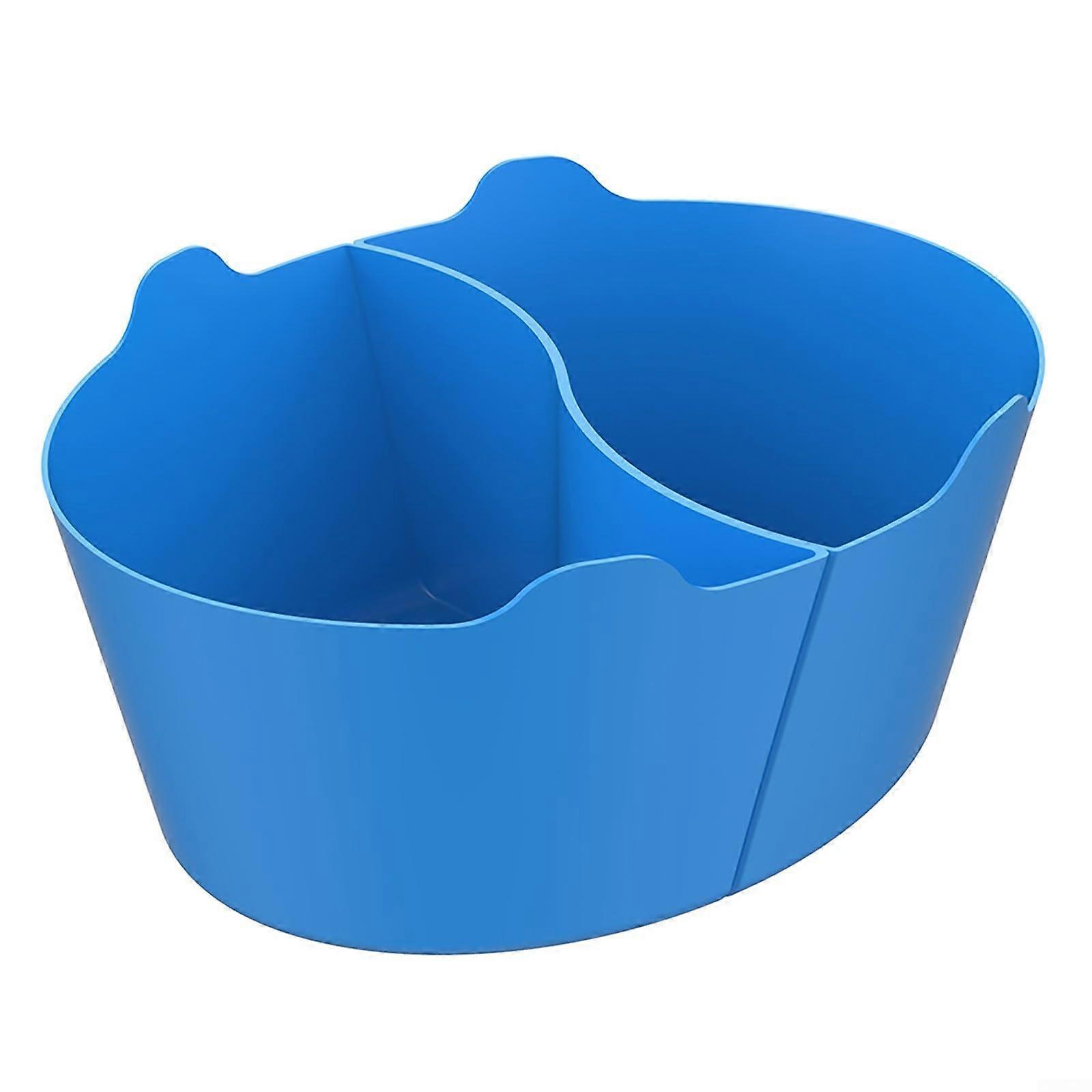 2 in 1 Silicone Slow Cooking Divider for 6 Quart Cookers, Reusable, Blue Color, Durable Kitchen Accessory