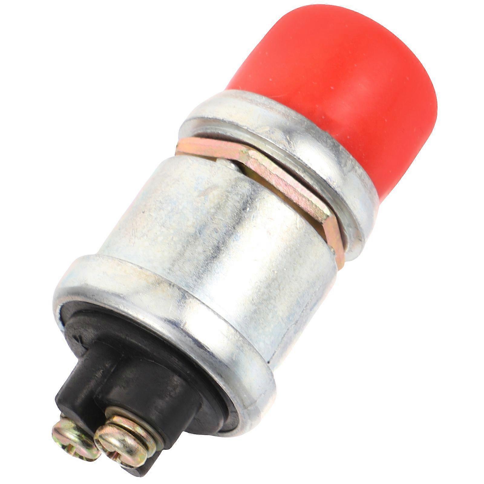 2pcs Push Button Starter Switch Heavy Duty Momentary Weatherproof Push Start Button For Horn Engines Car Auto Truck Tractor Boat