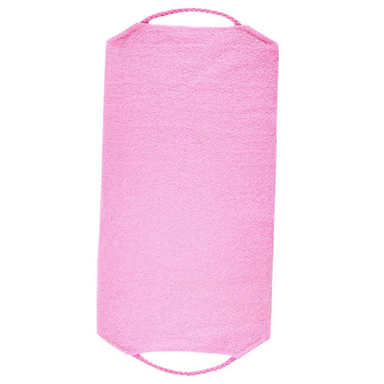 1 piece Exfoliating Shower and Bath Towel with Drawstring, Multifunctional Body Scrub for Legs, for Home and Travel, Pink