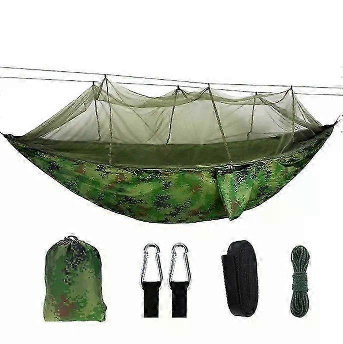 Ultra Light Nylon Hammock with Mosquito Net for Camping, Double Aerial Tent
