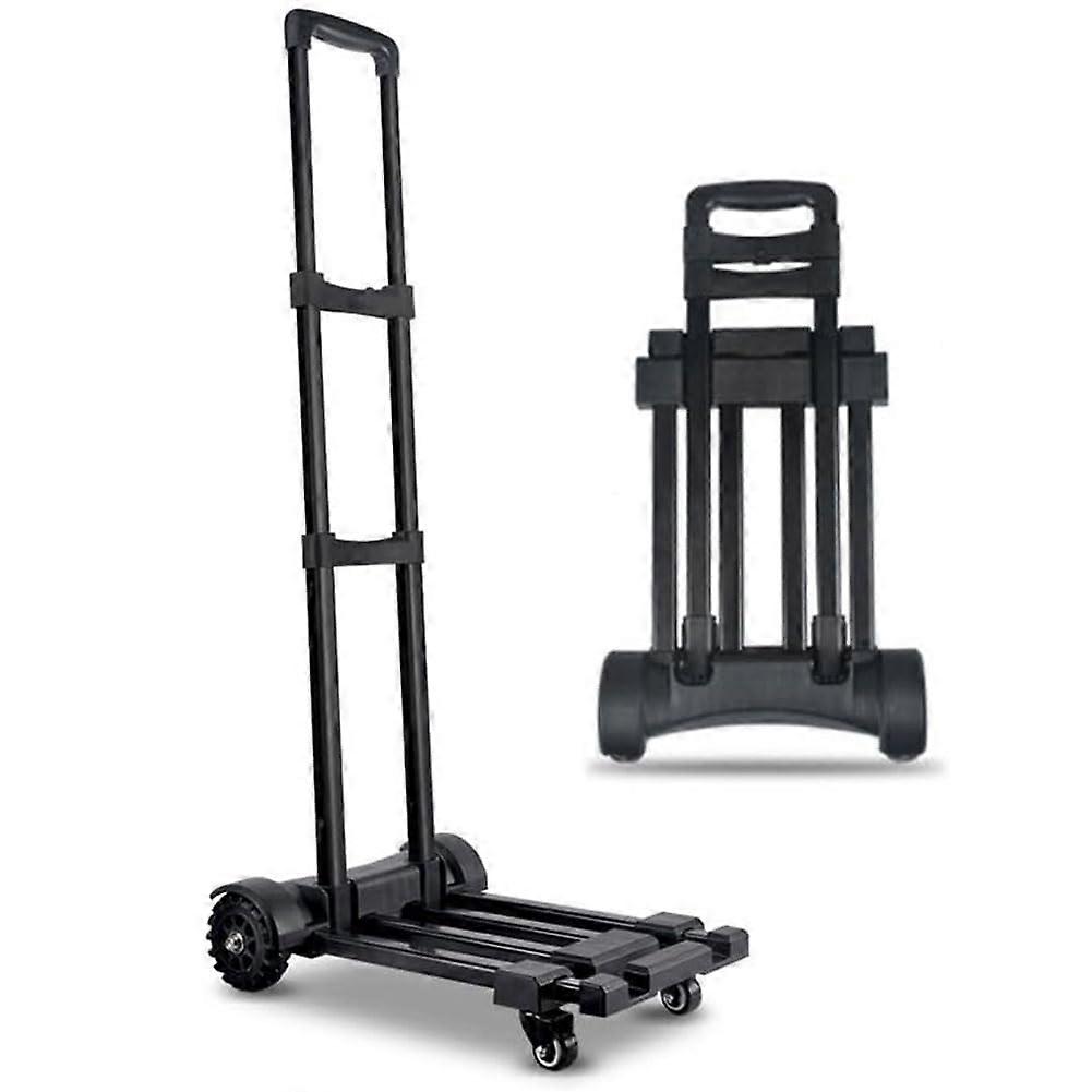Folding Sack Truck - Heavy Duty Portable Trolley with 4 Rotating Wheels, Adjustable Handle, Lightweight Design