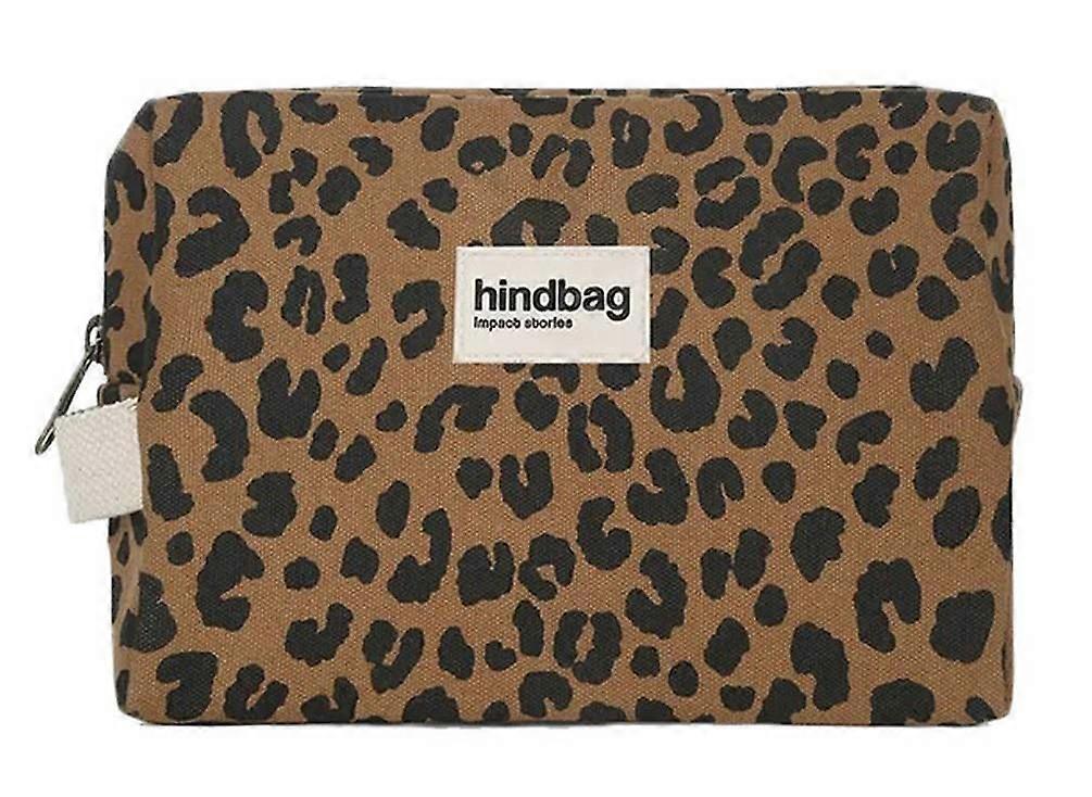 Hindbag Leon Toiletry Bag - Leopard Cinnamon