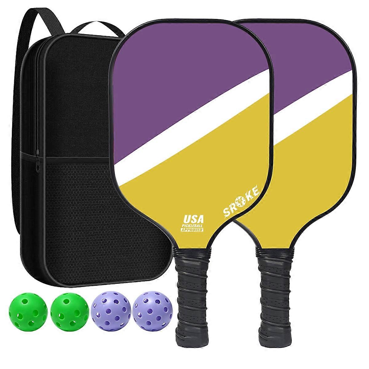 Pickleball Sports Racket Set with 4 Balls Sling Bag