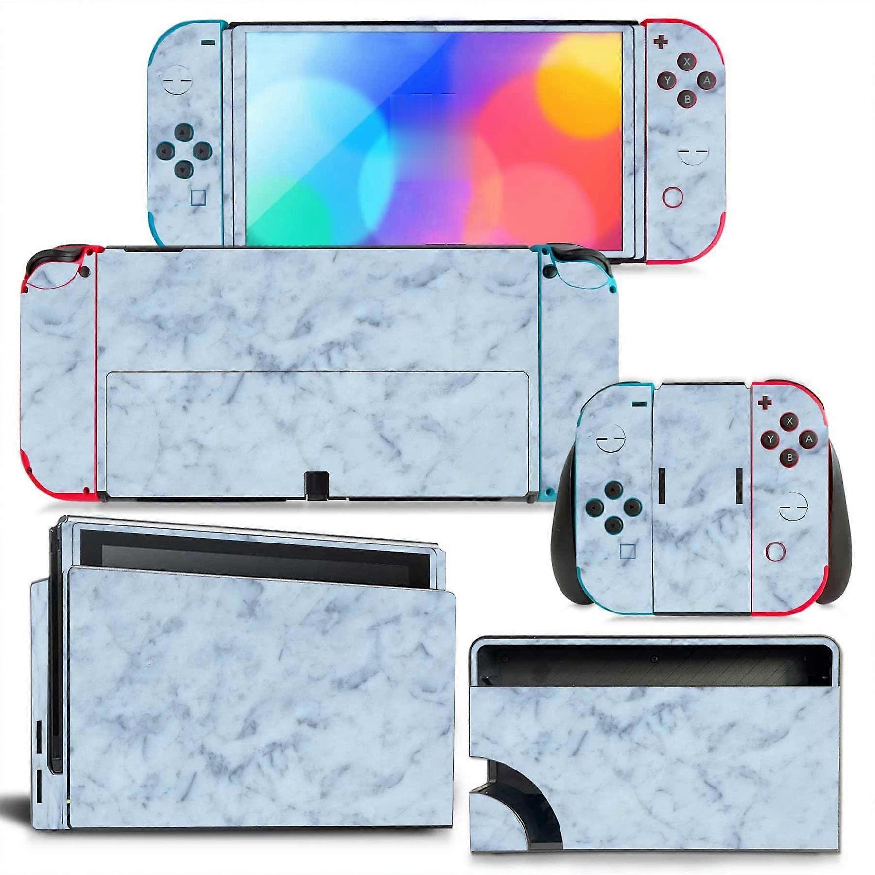 Switch OLED Skin Sticker For Nintendo Switch OLED Console Vinyl Full Wrap Cover With Dock And Joy-Con