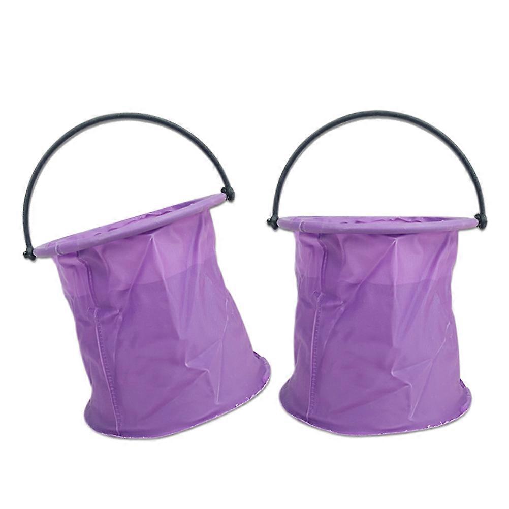 Foldable Painters Bucket PVC Watercolor Pen Cleaning Tool Home Use 2Pcs