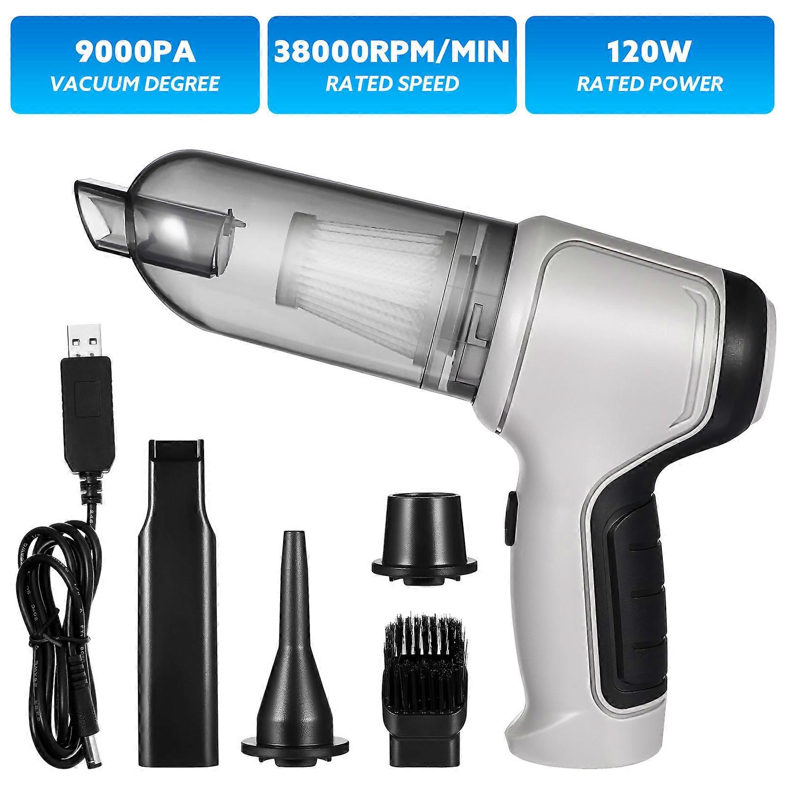 Hand Held Vacuum For Car Dust Removal Copper Motor Large Capacity Battery 1Set