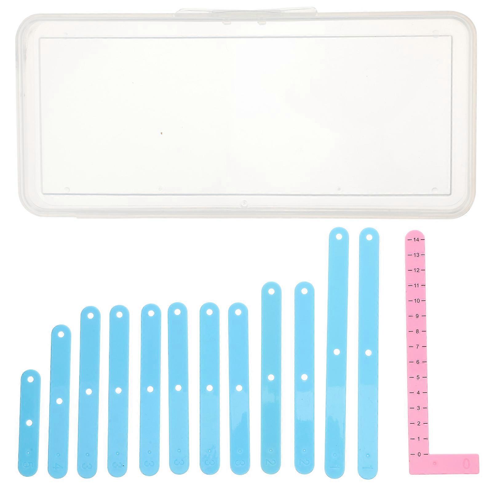 Polygonal Stitching Strips Splicing Strips Toys Spatial Imagination Development Math Experiment Tools Sky-Blue 12Pcs