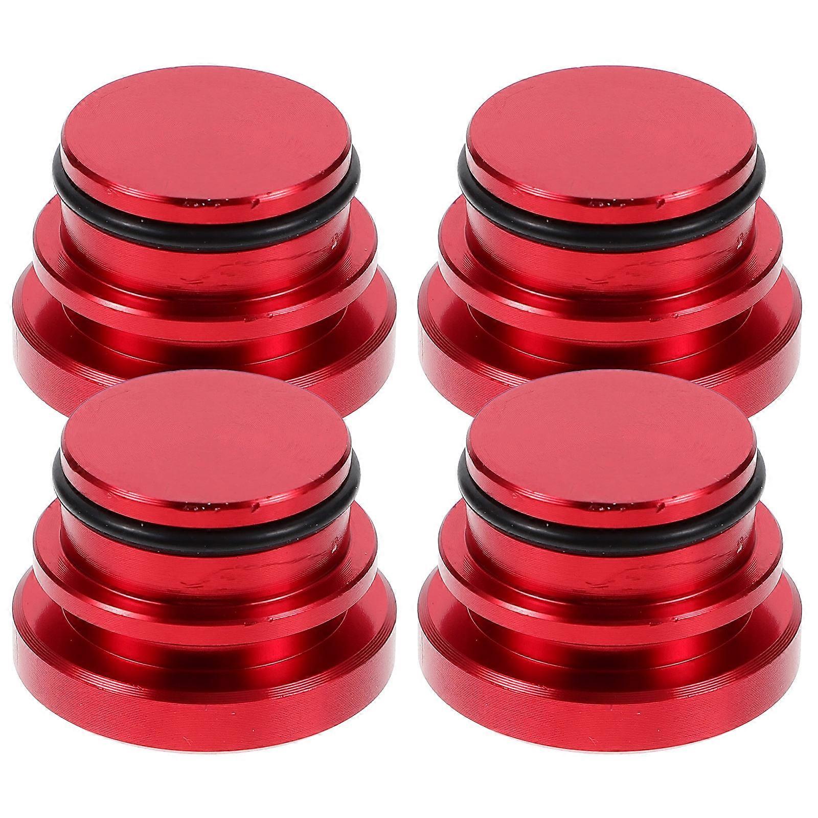 4pcs Car Lighter Plug Covers Dustproof Protective Caps for Automotive Socket Accessories