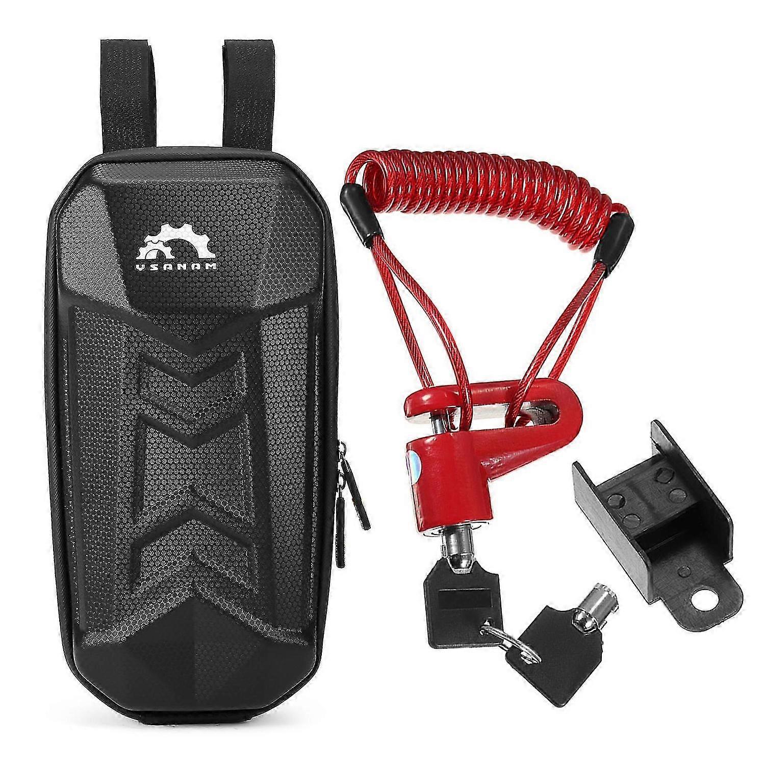Rainproof Electric Scooter Storage Bag with Multifunctional Disc Brake Lock