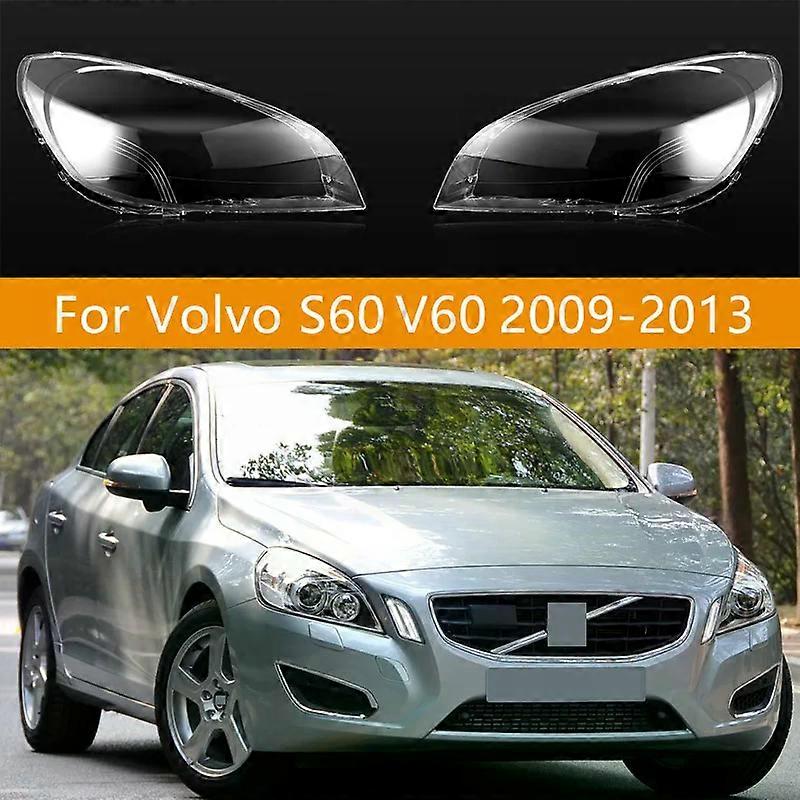 For Volvo S60 V60 2009-2013 Transparent Lamp Shade Headlamp Cover Headlight Shell Plexiglass Replace The Original Lampshade