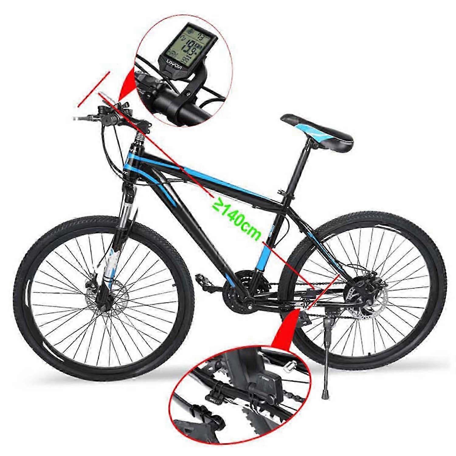 Cycle Wireless Computer Bike Computer Cadence Multifunctional Rainproof Cycle Computer with Backlight LCD SZRH A-X
