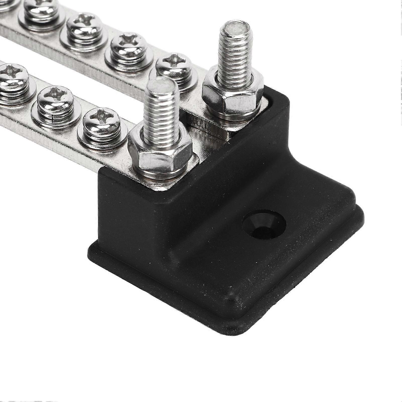 Power Distribution Terminal Block DC 12 to 48V Strong Conductivity Heat Resistant for Car RV Boat Caravan Yachts Without Base
