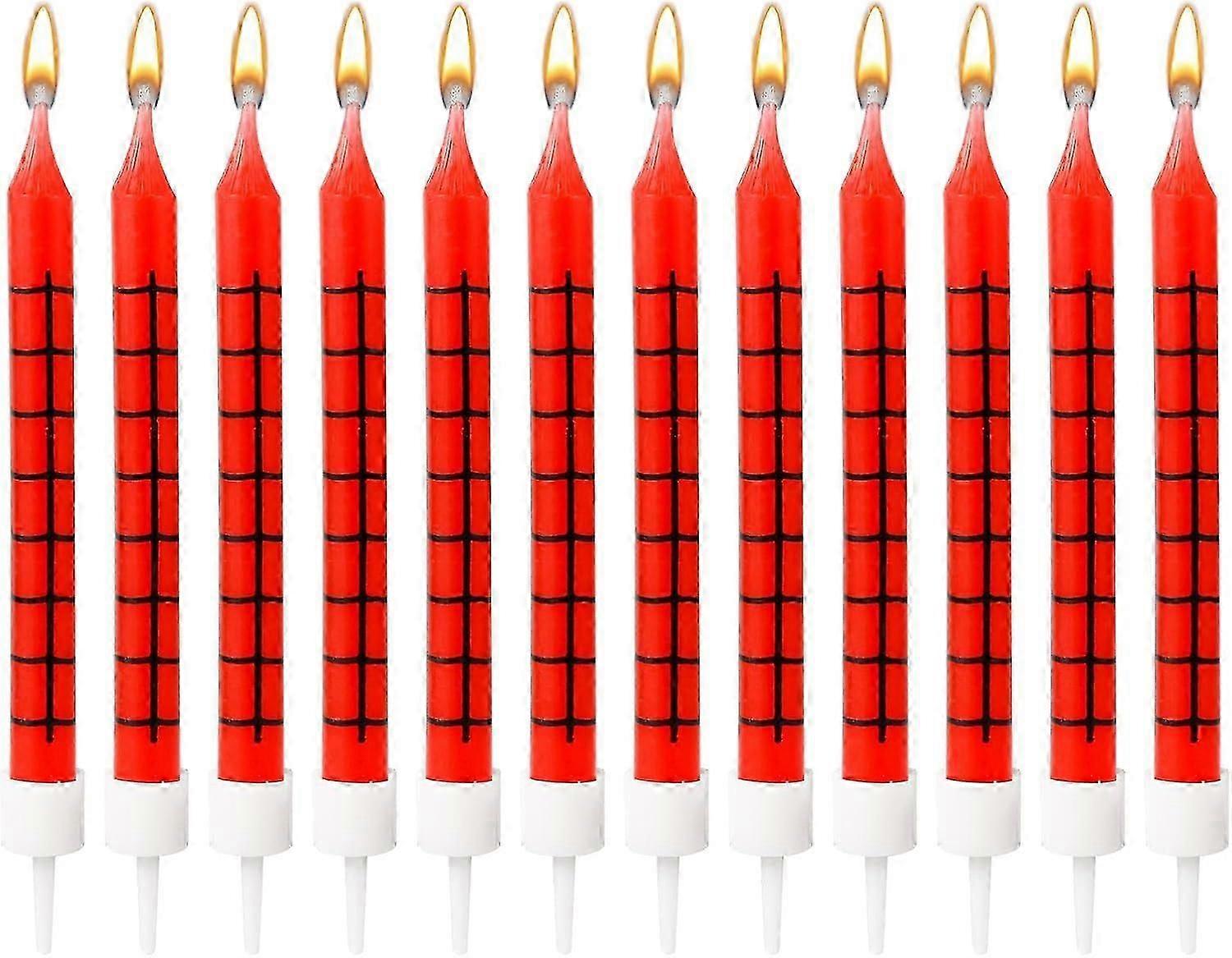 12pcs Candles, Cake Topper Decorations And