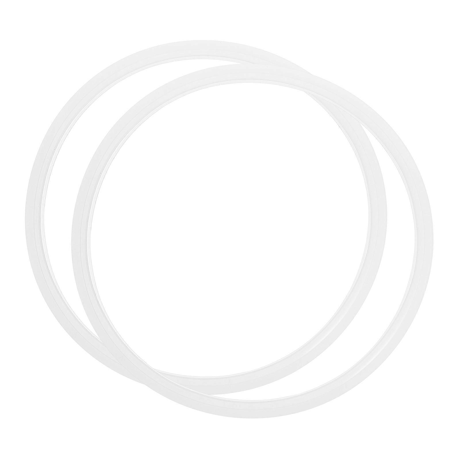 High Pressure Cooker Ring Silicone Pot Ring for Protection 2Pcs White