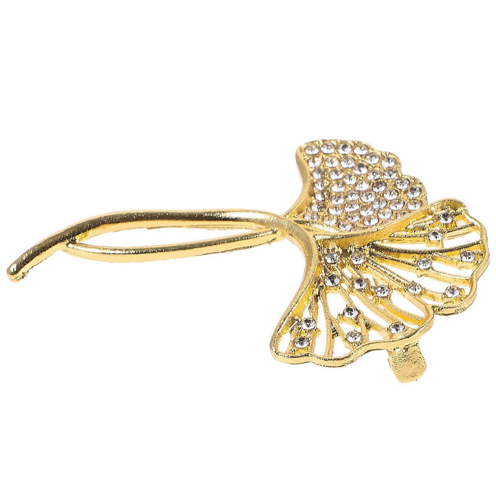 Here's an **elegant product description** for your Rhinestone Ginkgo Leaf Brooch Pin:
### Elegant Rhinestone Ginkgo Leaf Brooch Pin – Timeless