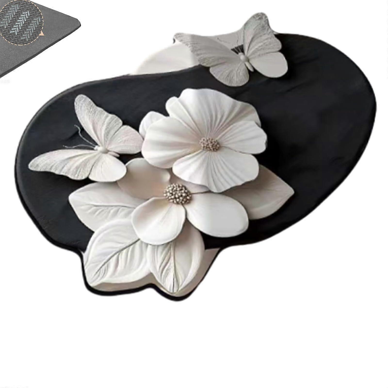 3D Realistic Pattern NonSlip Absorbent Matte, Safe QuickDry Bathroom Floor Optical Illusion Carpet (Color12, 31.6 * 47.2in)
