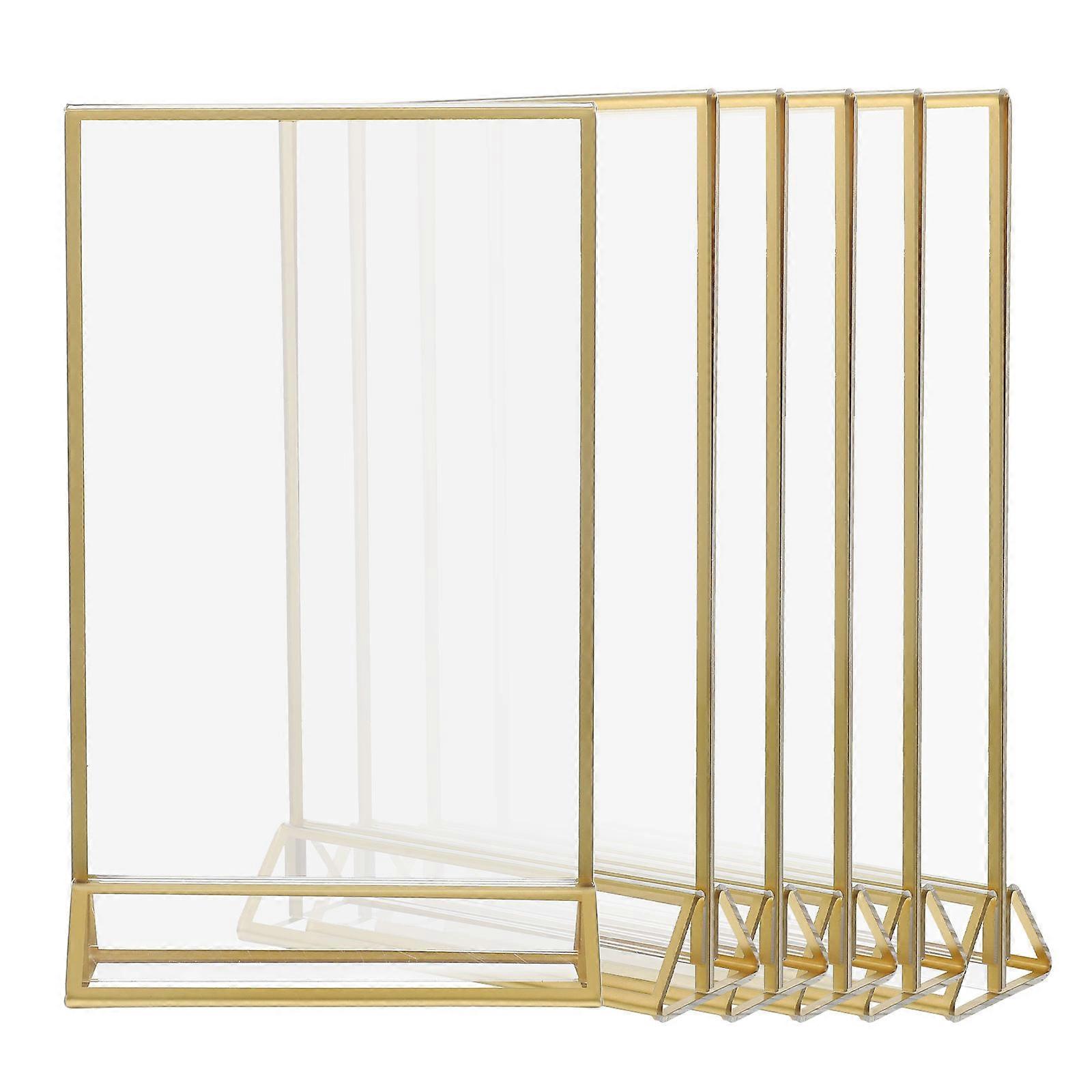 a polished product description based on your input:

 

**6pcs Acrylic Tabletop Menu Sign Holders – Triangle Display Stands for Weddings, Banquets,