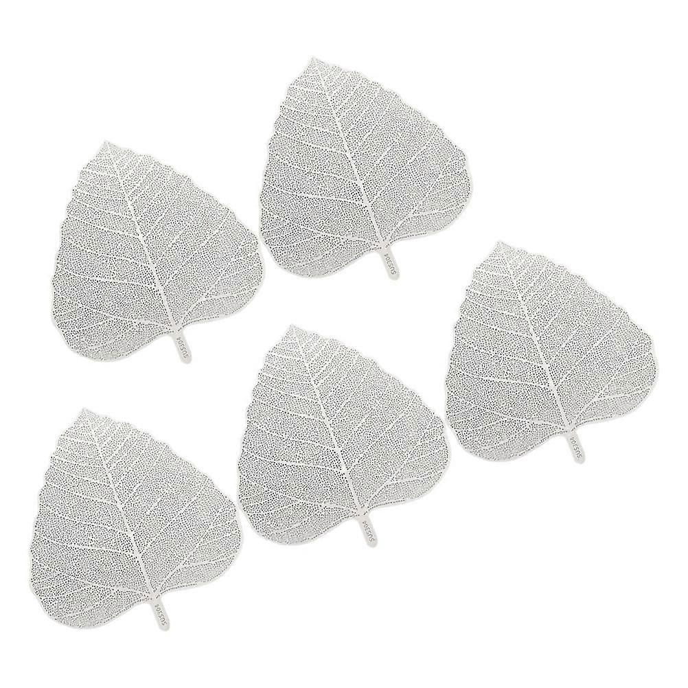 5pcs Leaf Shaped Tea Filters for Loose Leaf Tea, Elegant Teaware Accessory