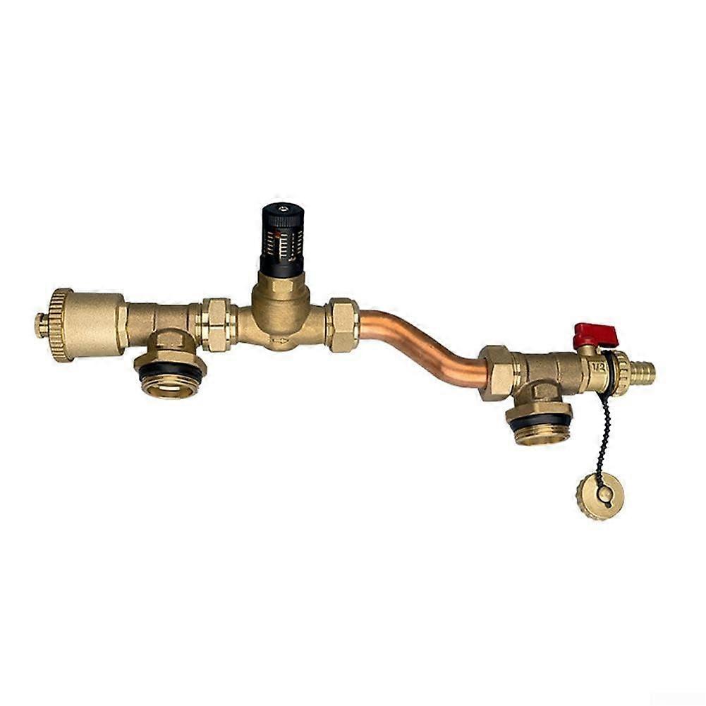 Adjustable Differential Pressure Bypass Valve For Underfloor Heating Systems Brass Body Flow Stabilization