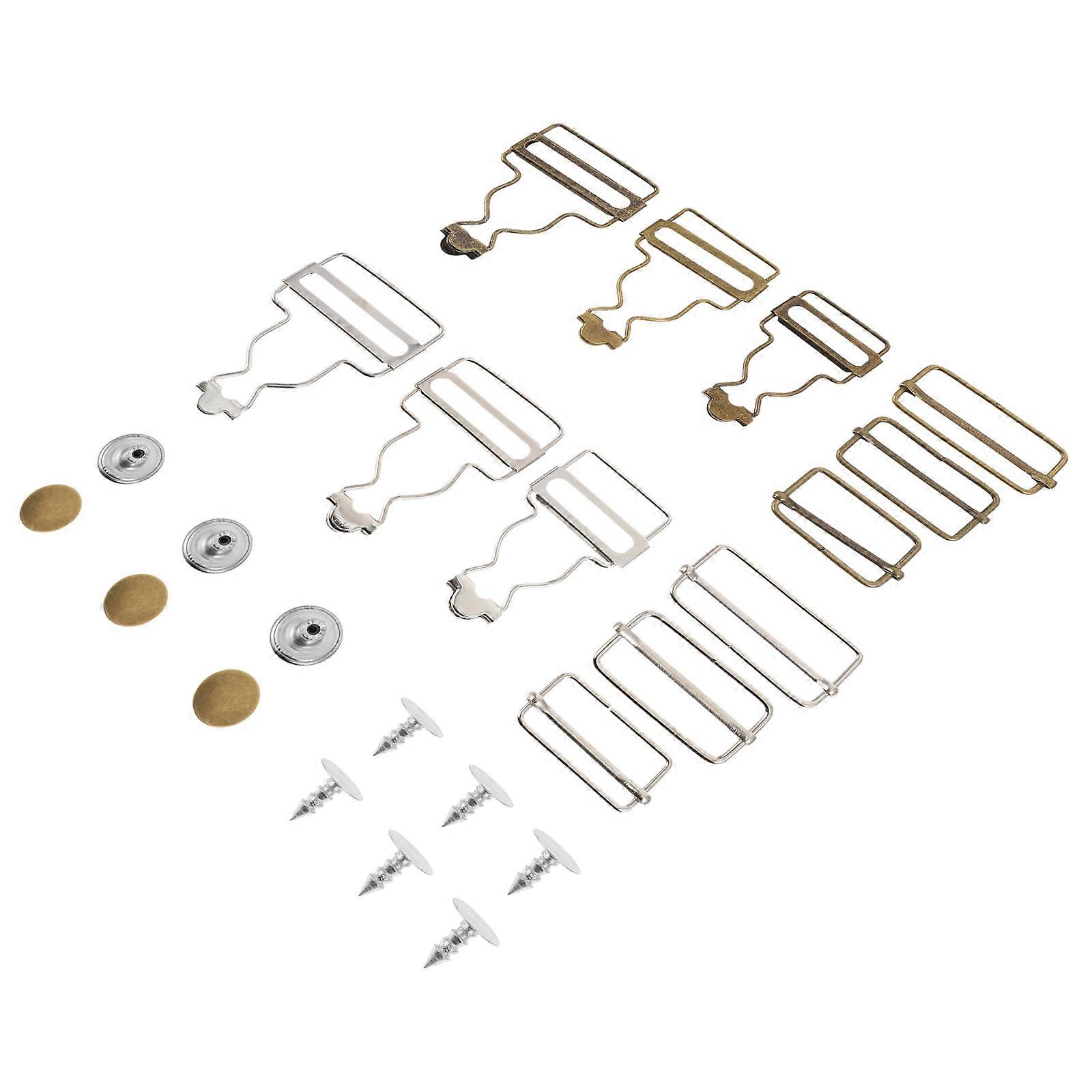 Buckle Metal Adjustable For Handicraft Items 2.8X1.8cm 4 Sets in 2 Boxes