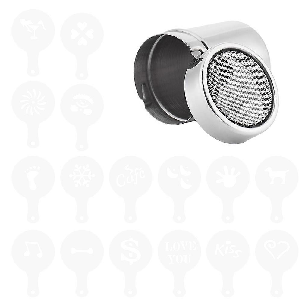 Cappuccino Chocolate Shaker Coffee Flour Sifter for Kitchen Baking 1Set