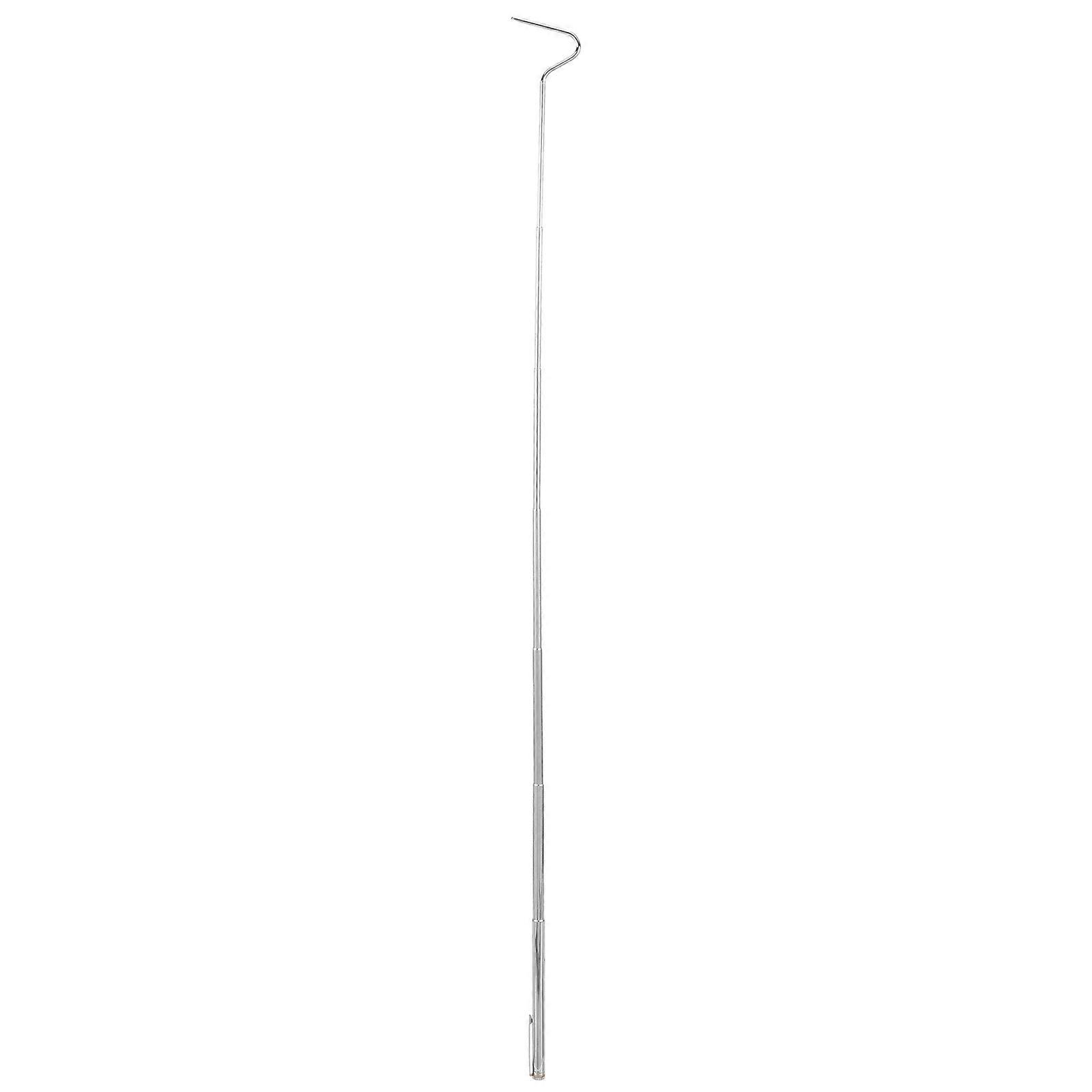 Long Handle Reptile Hook Retractable Reptiles Catching Hook Professional Design For Wildlife Handling Silver 71x4.5cm Bearing Capacity 1Pcs