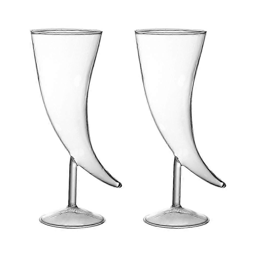 Beverage Glasses Goblet Glasses Elegant Style Home Use Transparent Color 23.1x8cm Wine Storage 2Pack