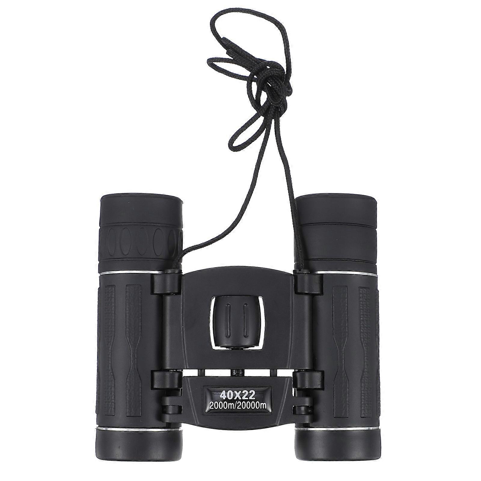 Portable Outdoor Binoculars with 40X Magnification for Travel Sightseeing and Birding Black